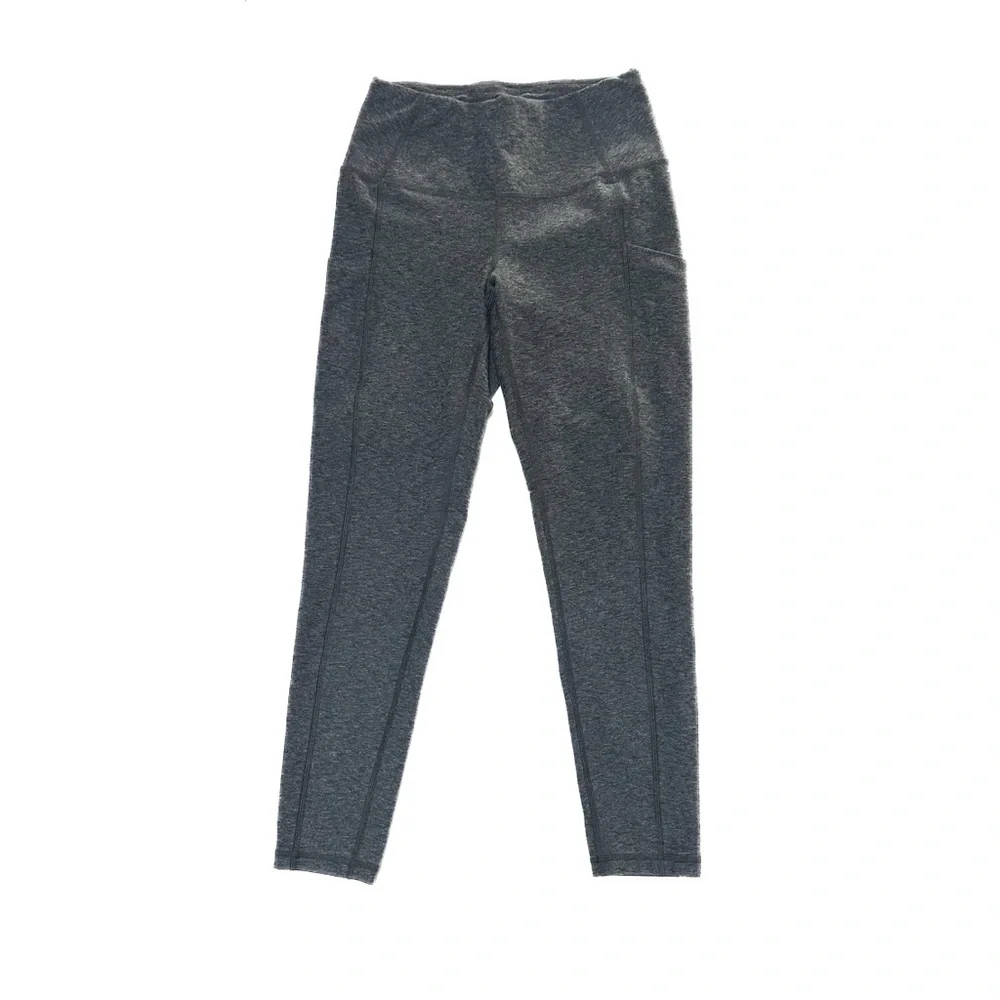 The North Face Women's Side Pocket Mid-Rise 7/8 Leggings Charcoal Heather Grey - Picture 3 of 11